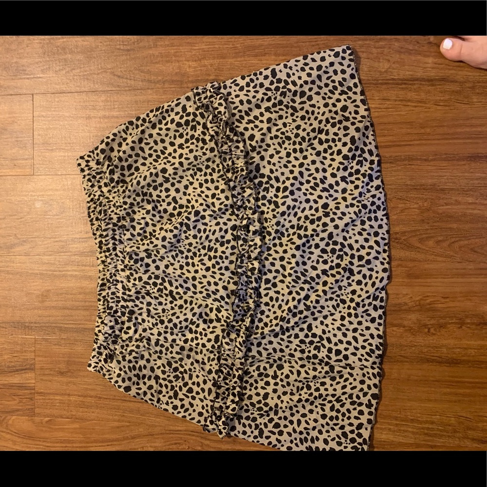 Shein ruffle Dalmatian print skirt
